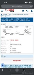 Výfuk Audi a3 8p 2003 1.9tdi