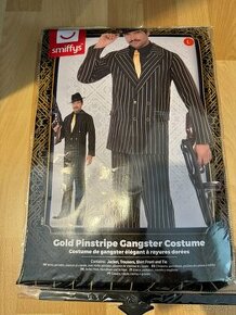 Predam Halloweensky kostým gold pinstripe Gangster novy - 1