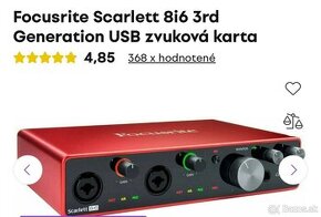 Focusrite Scarlett 8i6 3rd Generation USB zvuková karta