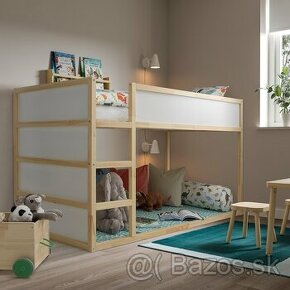 Detská posteľ IKEA KURA + matrac + baldachýn