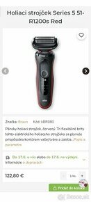 Vodotesny Braun serie 5 red Cisto novy Zaruka-2029