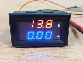 VoltAmpérMeter 0-100V, 0-10A. Nový. - 1