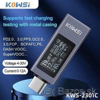 USB type C Tester (0-30V, 0-12A)