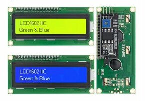 Displej 16 znakov x 2 riadky I2C zelený alebo modrý