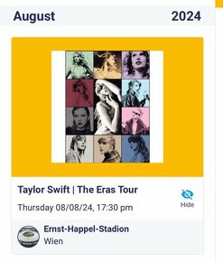 Lístky na Taylor Swift Eras tour - 1