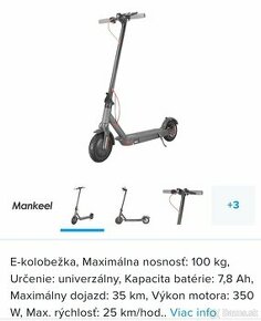 Mankeel City Jet Pro BLk E-kolobežka