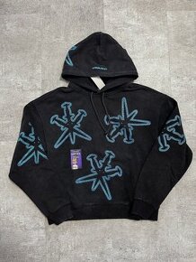 Unknown London Rhinestones Dagger Hoodie - Black/Blue