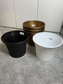 Plastové črepníky mix 5 ks, priemer 25 cm