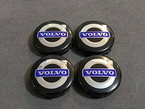 Stredové krytky Volvo 64mm čiernomodré