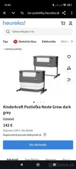 Nová Kinderkraft Postiel'ka Neste Grow dark