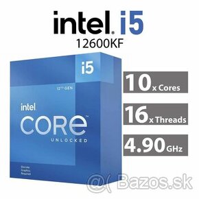 Intel Core i5 - 12600KF 4,9Ghz v záruke