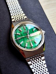 TIMEX Q Diver Reissue GMT - Green & Silver + Originál box