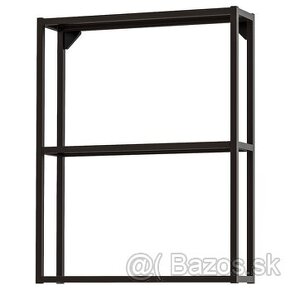 IKEA ENHET Nástenný rám s policami, čierna, 60x15x75 cm