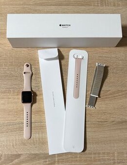 Apple Watch 3 38mm Rose (veľmi dobrý stav) - 1