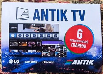 Antik TV voucher kupon na 6 mesiacov TV cez internet - 1