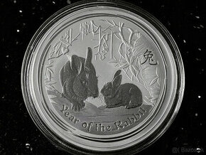 Strieborná investičná minca Year of the Rabbit Rok Králika