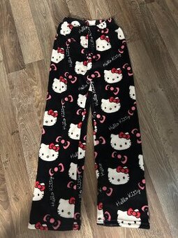 Hello kitty pyžamové čierne nohavice