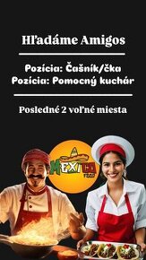 Hľadame čašníka/čku a pomocného kuchára