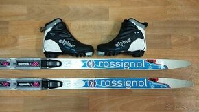 Predám det.bežk.set ROSSIGNOL 130cm,šupiny,topánky.NNN. - 1