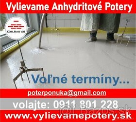 ANHYDRITOVE POTERY - PODLAHY ...VOĽNÉ TERMÍNY +8