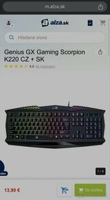 HERNÁ KLÁVESNICA Genius GX Gaming Scorpion K220 CZ