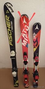 detske lyze FISCHER 130 cm a ATOMIC Redster 110 cm Hirscher