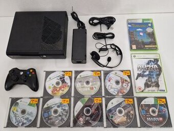 XBOX 360 E 500GB herná konzola + 10 hier