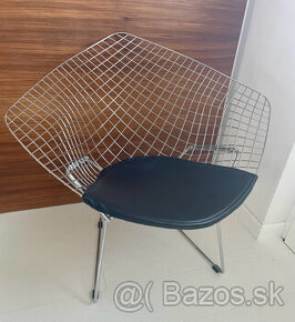 Kreslo - dizajnové  Wire Chrome,  Harry Bertoia