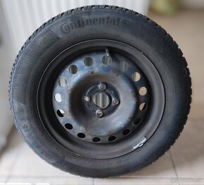 Zimné pneumatiky Continental 185/65 R15 + disky 5,5Jx15 ET36