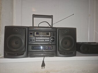 Aiwa ľahko prenosná HiFi veža Boombox Sieť aj Baterky