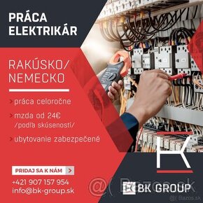 Elektrikar Rakusko nástup ihneď