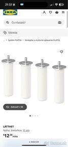 IKEA LÄTTHET noha biela na sériu PLATSA - 1