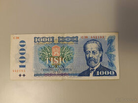 Tisíc korún Československo - 1000 Kčs 1985 Serie C - 1