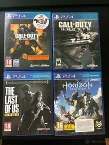 Hry na PS4 (Call of Duty, Last of Us, Horizon)