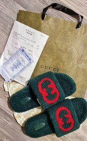 "Huňaté"šlapky Gucci č.39