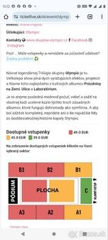 Vstupenky Olympic