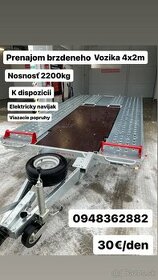 Prenajom brzdeneho vozika 4x2m autoprepravnik - 1