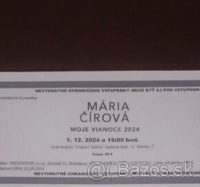 Vianočný koncert Márie Čírovej