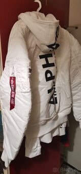 Alpha industries zimna bunda biela XL pánska