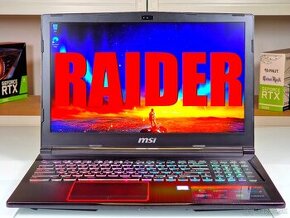 Herný notebook MSI RAIDER | i7-8750H | GTX 1060 | ZÁRUKA