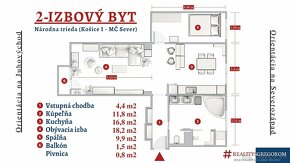 Nadštandardný 2-izb byt, Národná trieda, 62 m2, 5/6 p., s BA