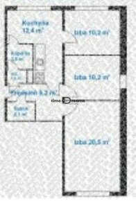 Na predaj: CENTRUM: 3 izb.byt + ŠATNIK + PIVNICA - 1