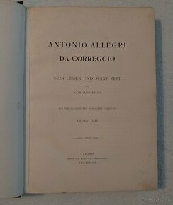 kniha z roku 1897,Antonio Allegri-Da Correggio