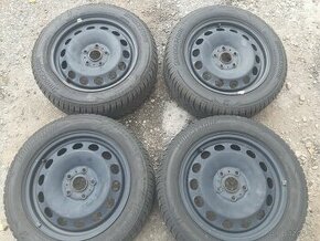 Plechove disky 5x112r16+zimne gumy 205/55r16 - 1