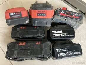 predám baterie HILTI,MILWAUKEE,MAKITA