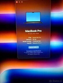 Macbook m3 pro 18gb ram/512gb ssd