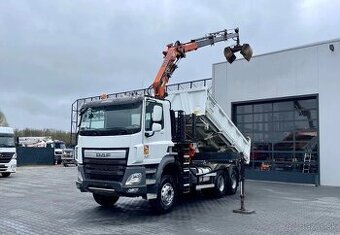 DAF CF460 Trojstranný sklapač s hydraulickou rukou  EURO6