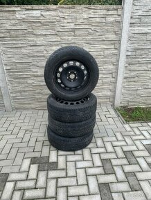 5x112 r16 plechové disky so zimnými pneu 205/55r16 - 1