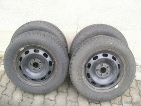 Plechove disky 5x108 R16 + 2 ks zimna pneu 195/60 R16 - 1