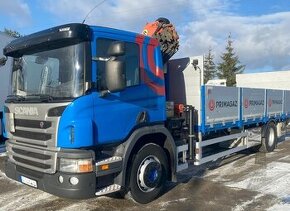 8758 Scania P280 - 4x2 - Valník + HR-PALFINGER PK 12002-ES –